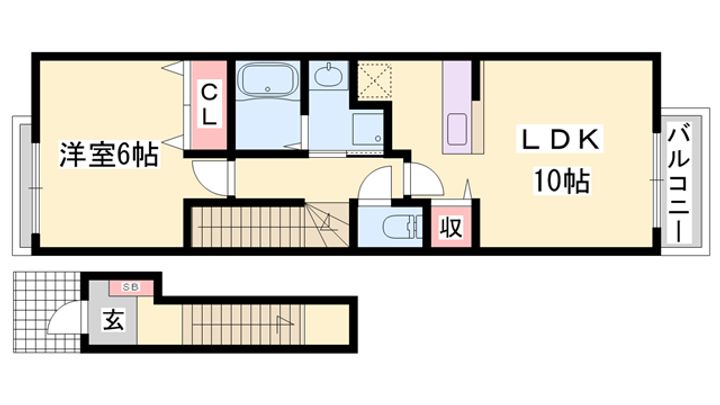 ラペッシェSの間取り