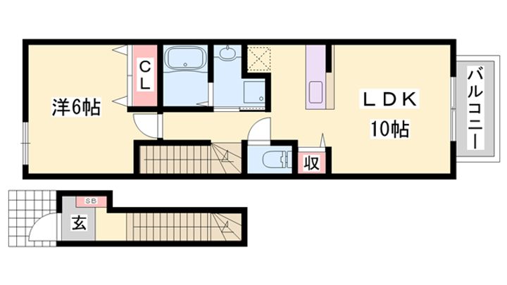 メゾンプラシードⅠ棟の間取り