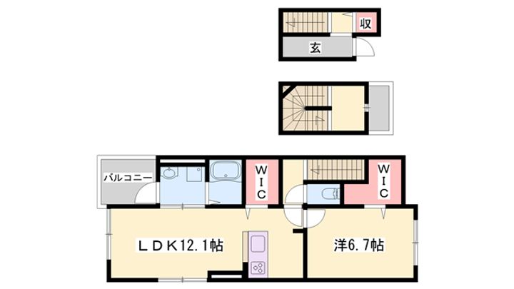カサ・ヴィアーレⅡの間取り