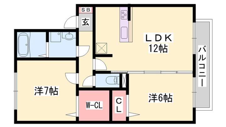 ティーダ御立 C棟の間取り