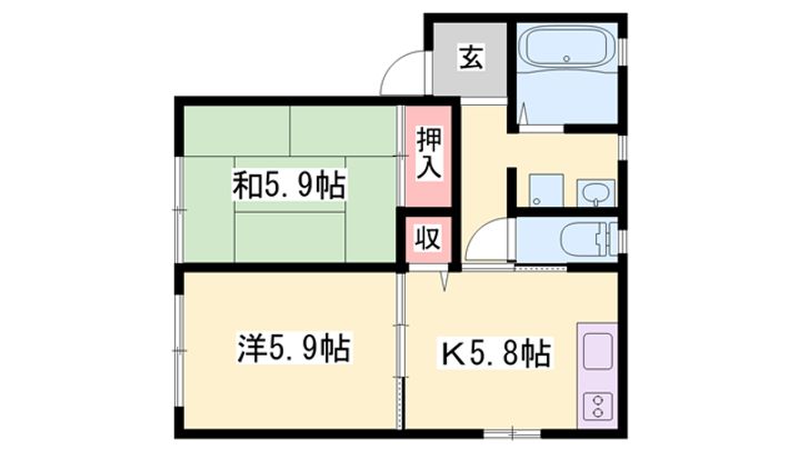フォーレス タカオカ0105の間取り