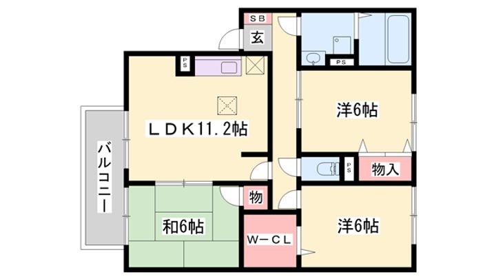 グレイスコート D棟の間取り