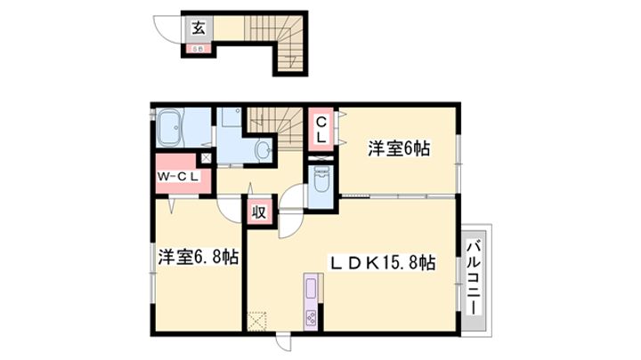 イワモトガーデン202の間取り