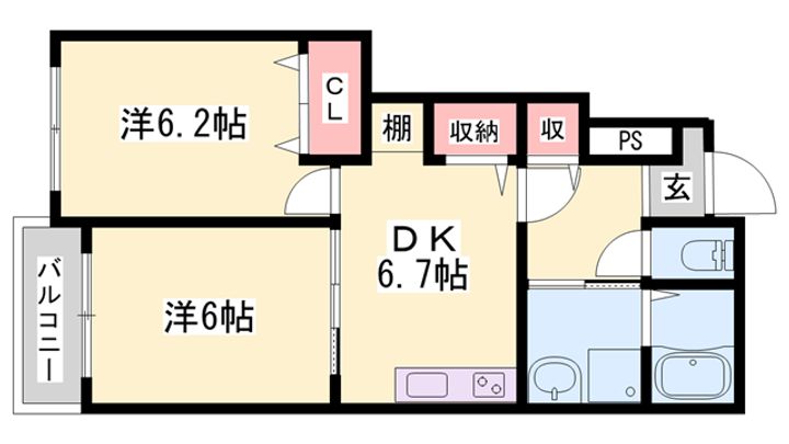エスペランサ香寺107の間取り