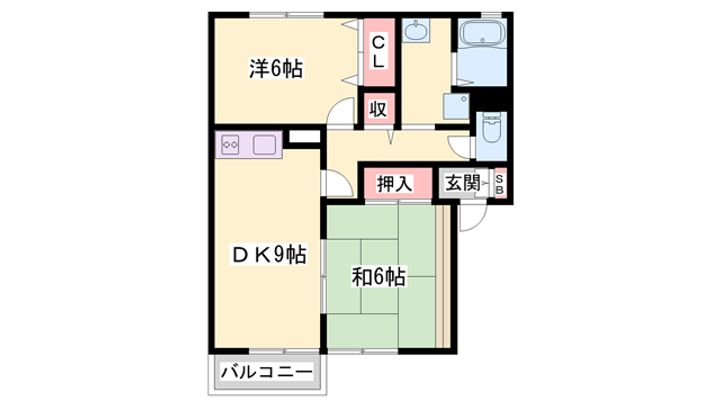 ツインヴィレッジ西脇 B棟の間取り