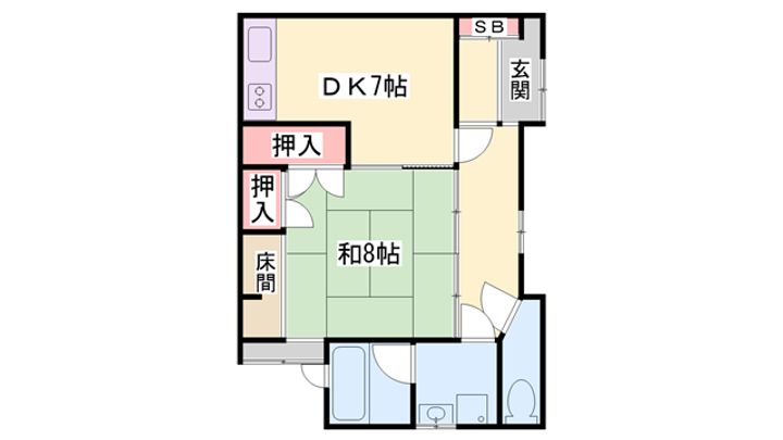 兵庫県姫路市土山6丁目(一戸建)の賃貸物件1の間取り