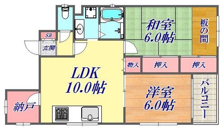 テレ・アビーテ神戸の間取り