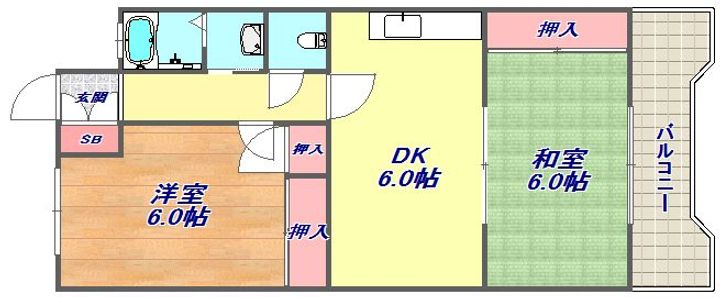 薬師グリーンハイツの間取り