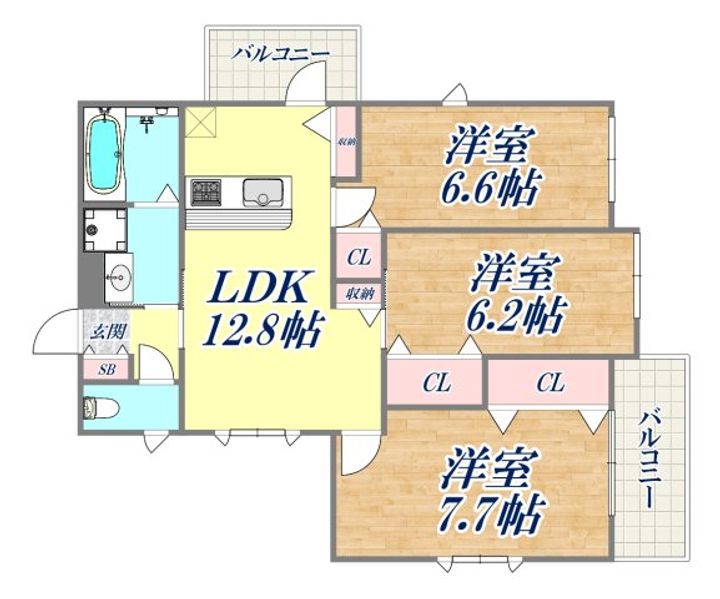 シャーメゾン六甲山手の間取り