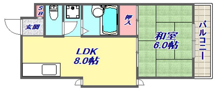 ラガール深江の間取り