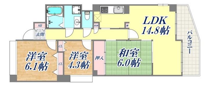 ステイツ神戸青谷・城の下通の間取り