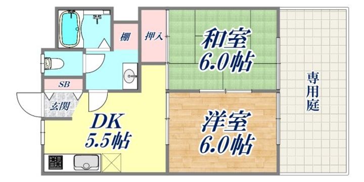 西甲南レジデンスの間取り