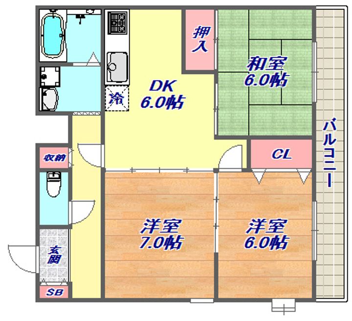 ハイム屋敷本の間取り