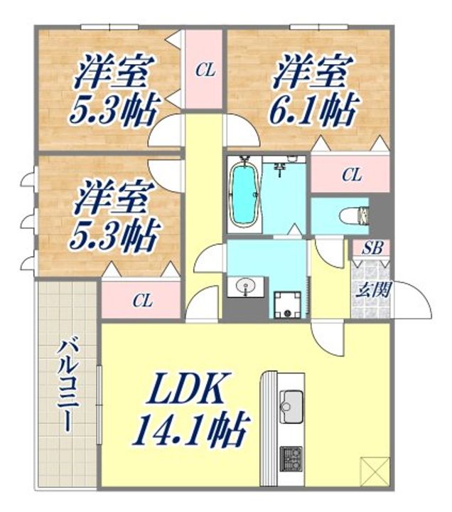 La Maison 高羽町の間取り