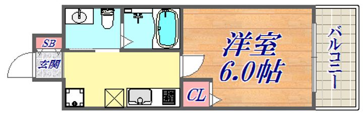 U-ro湊川公園前の間取り
