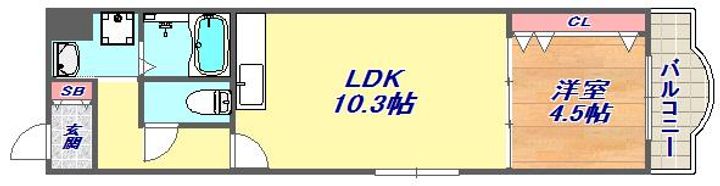 メルフィール岡本の間取り