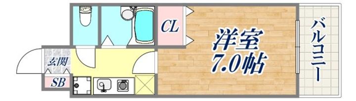 兵庫県神戸市須磨区桜木町2丁目(マンション)の賃貸物件の間取り