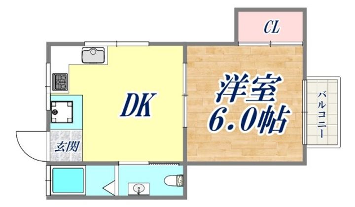 北野町マンション301の間取り