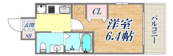 エステムコート神戸ハーバーランド前6ピクシスの間取り