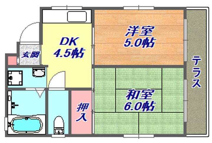 篠原南マンションの間取り