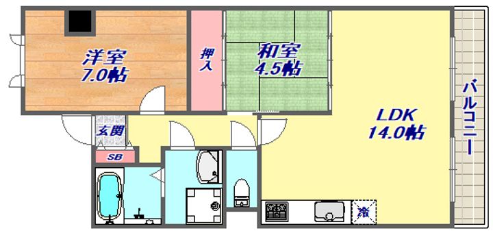 レジデンス本山の間取り