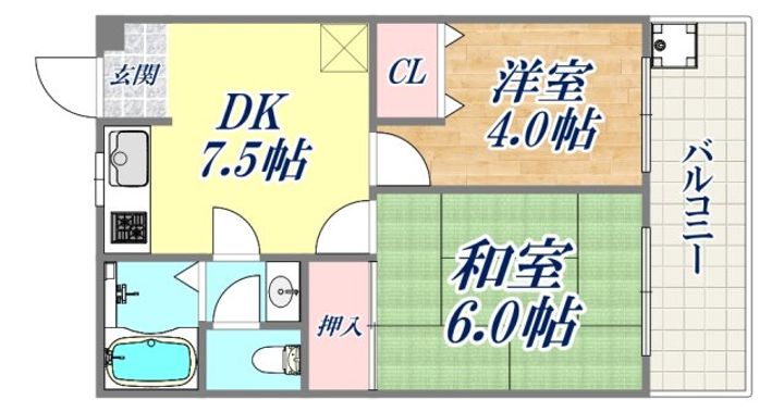明泉寺ハイツの間取り