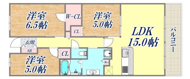 ワコーレシティ神戸元町の間取り