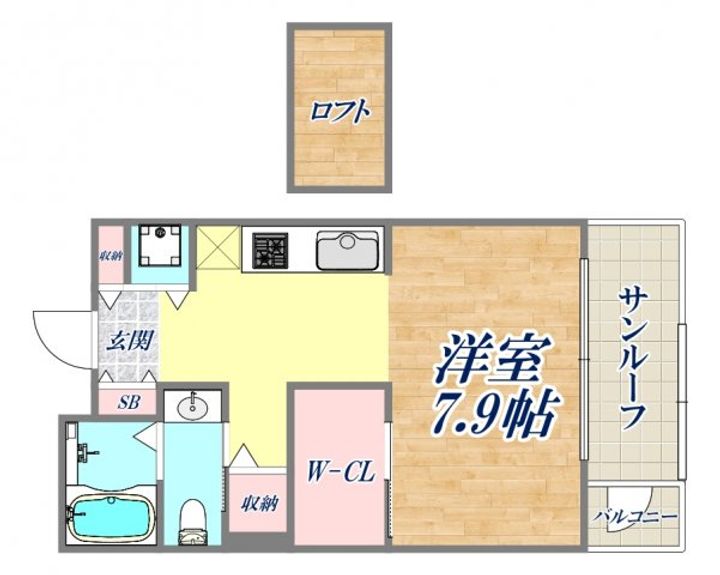 エス・キュート御影の間取り