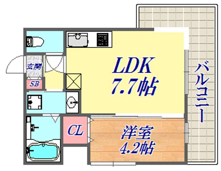 SDグランツ神戸水木通の間取り