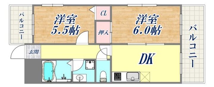 神戸サンクレバーの間取り