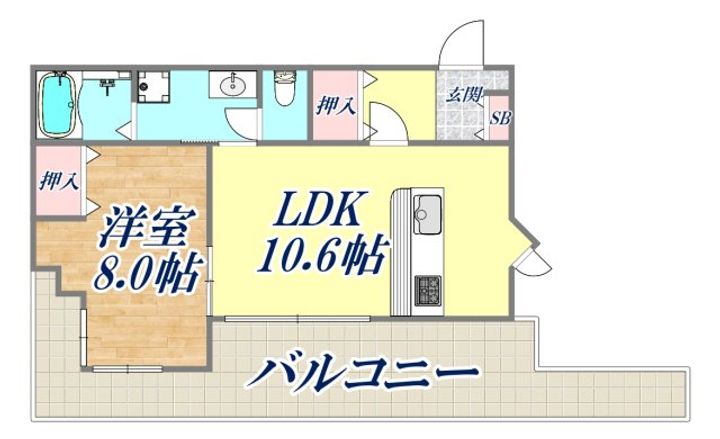 シャトー岡本の間取り