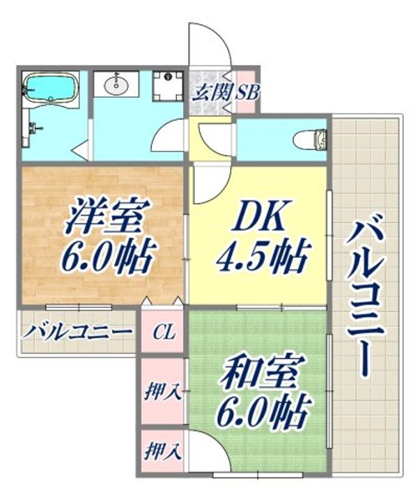 モアライフ湊川の間取り