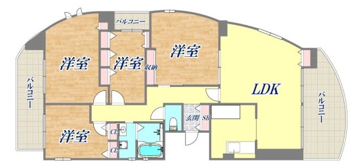 カウム芦屋の間取り