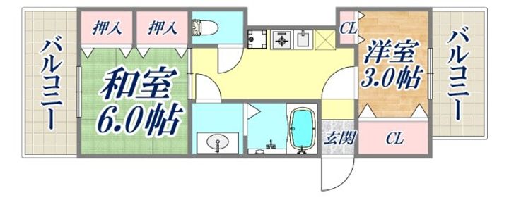 トシヤマンションの間取り