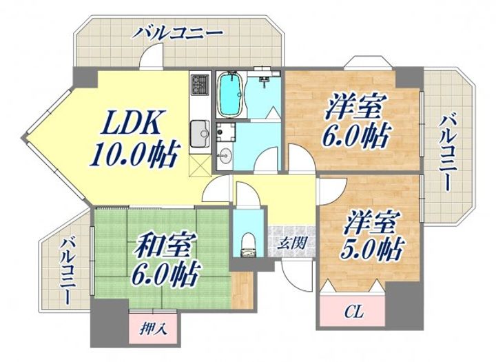 ル・パレ須磨の間取り
