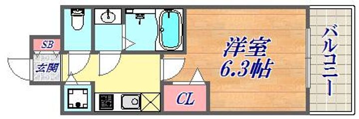 プレサンスコウベグレンツの間取り