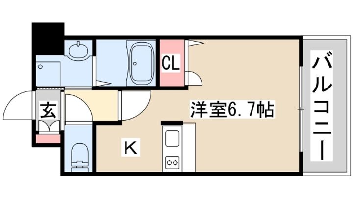 プレサンス三宮東アルバーナの間取り