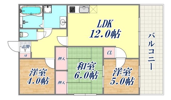 ウエルシー岡本の間取り