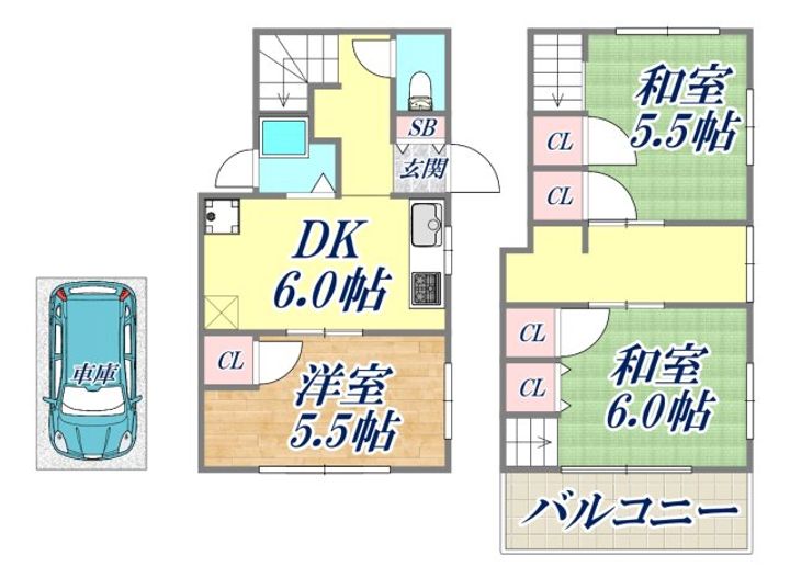 口ノ川貸家の間取り