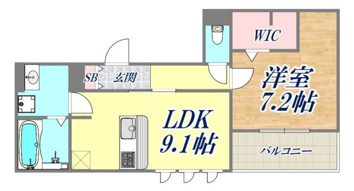 エルフォルク新神戸の間取り