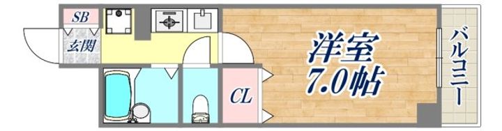 フリックコート下祗園の間取り