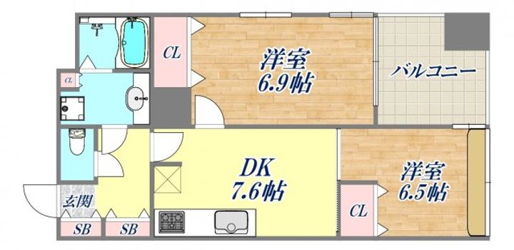 ワコーレディ・アルクス元町の間取り