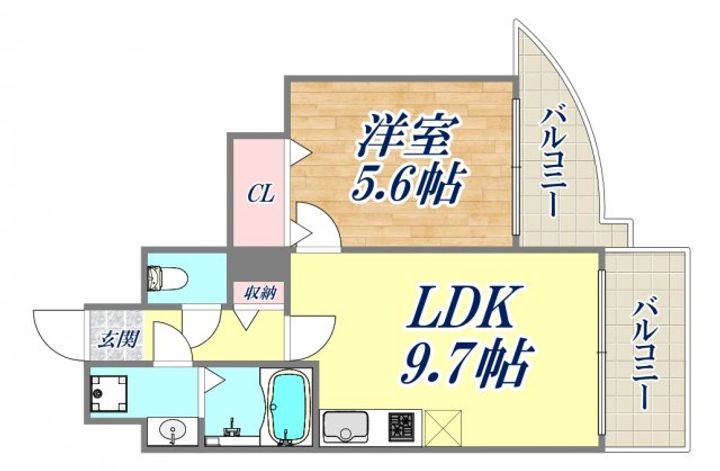 アミーグランコート三宮の間取り