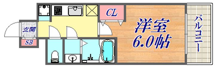 プレサンス神戸元町ベルシオンの間取り