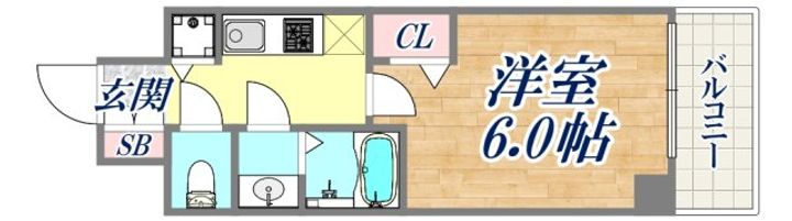 プレサンス三宮エレガンシアの間取り