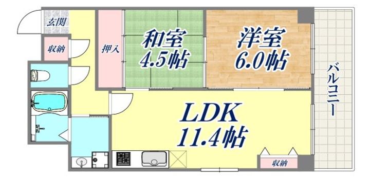 モナハイツ筒井の間取り