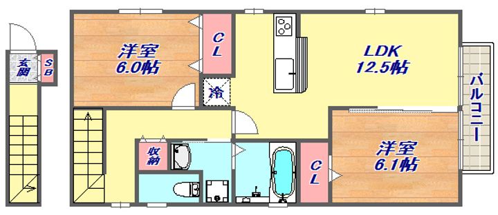 ソレーユ・コート A棟の間取り
