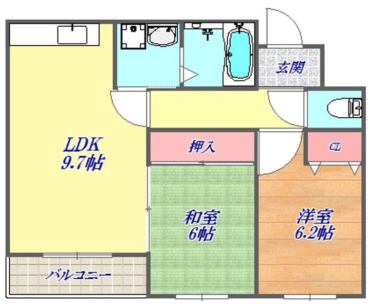 スカイヒル六甲道の間取り