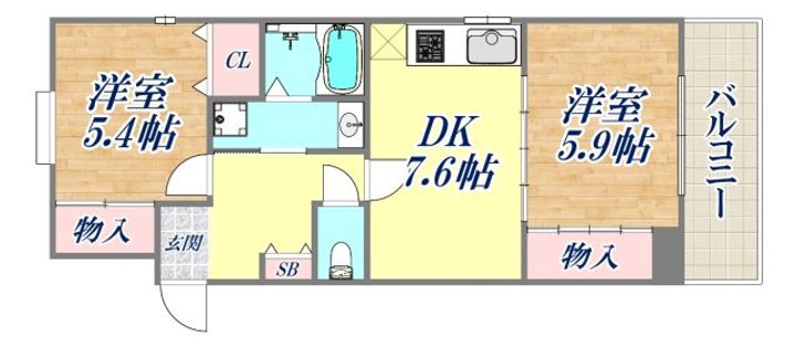 kobe十一屋の間取り