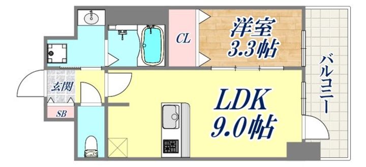 アドバンス神戸パーチェの間取り